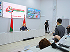 Belarusian President Aleksandr Lukashenko holds a press conference for domestic and foreign mass media