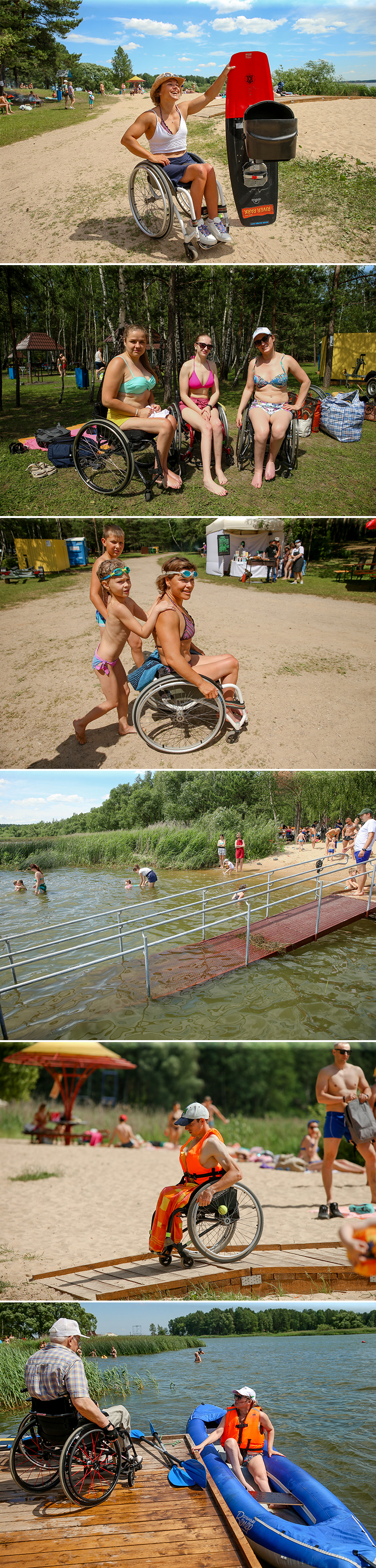 Inclusive beach on  Zaslavl reservoir