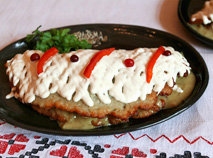 Syabrouskiya draniki (thick potato pancakes)